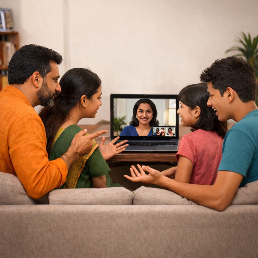 Family therapy session structure and progress review